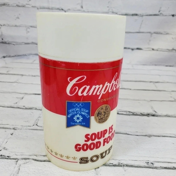 1984 SARAVEJO WINTER OLYMPICS CAMPBELLS SOUP THERMOS- Vintage Collectable CBS13 - Picture 5 of 12